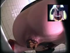 A horny girl's little asshole spews forth big poo.